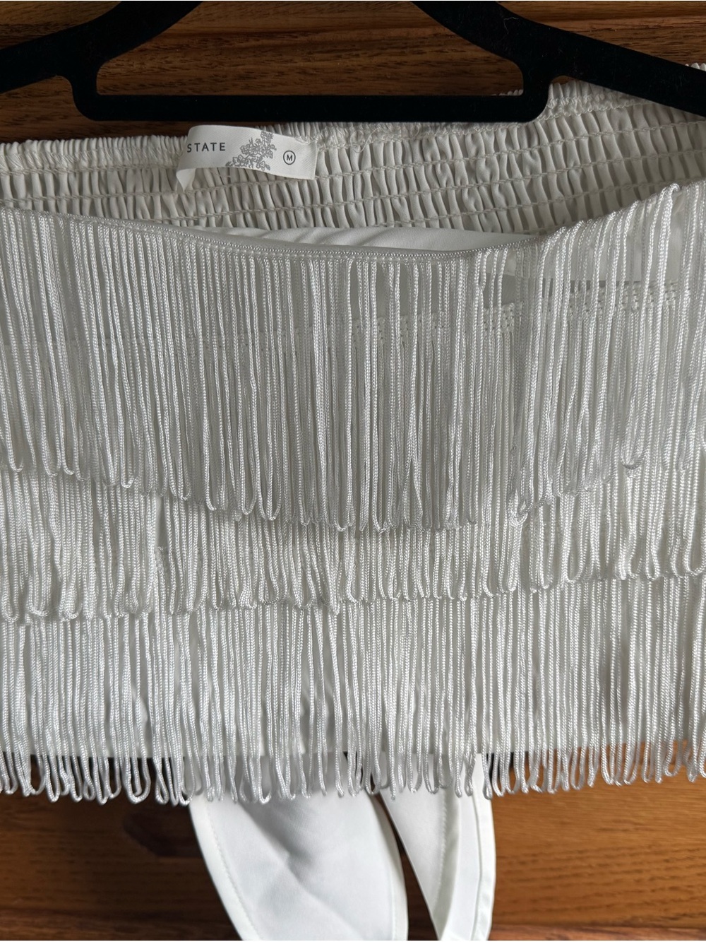 STATE White Fringe size medium top